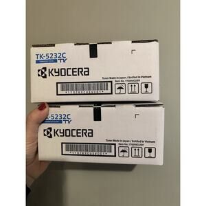 Kyocera TK-5232C Tones Kit Cyan Item No: 1T02R9CUSV Lot Of 2